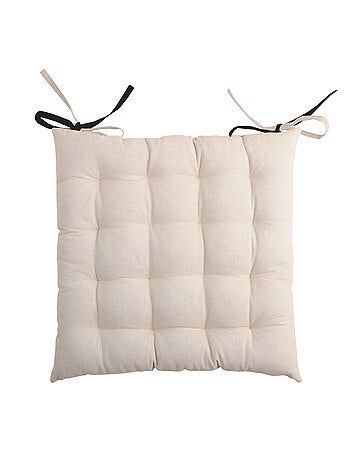 Coussin de chaise bicolore réversible