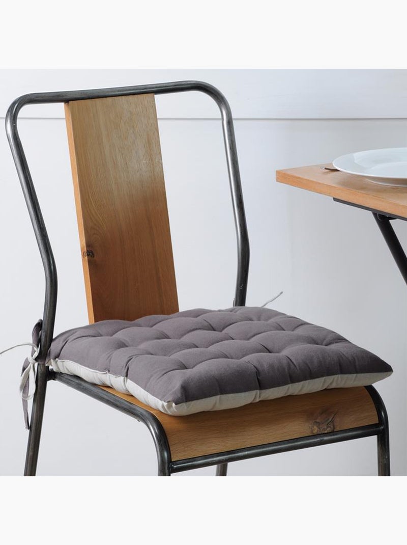 Galette de chaise bicolore Gris - Kiabi