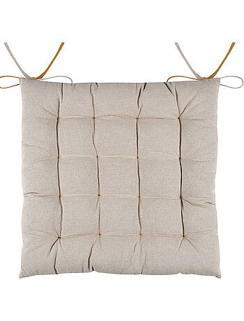 Coussin de chaise bicolore réversible