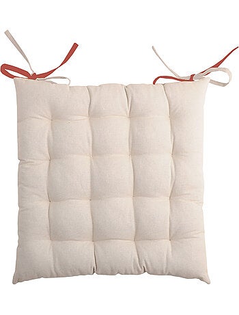 Coussin de chaise bicolore réversible