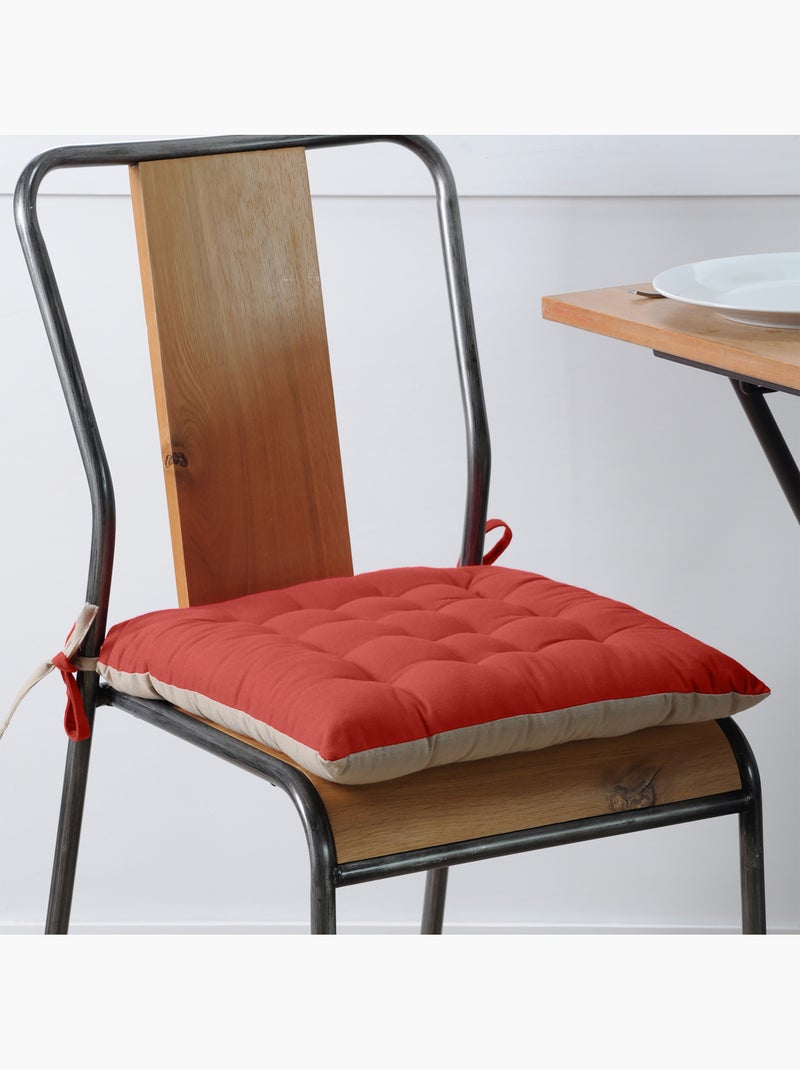 Galette de chaise bicolore Terracotta - Kiabi