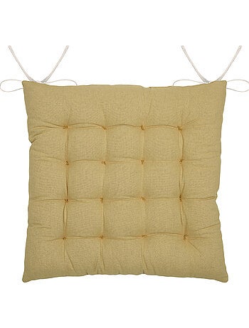 Galette de chaise brodée à motifs palmiers