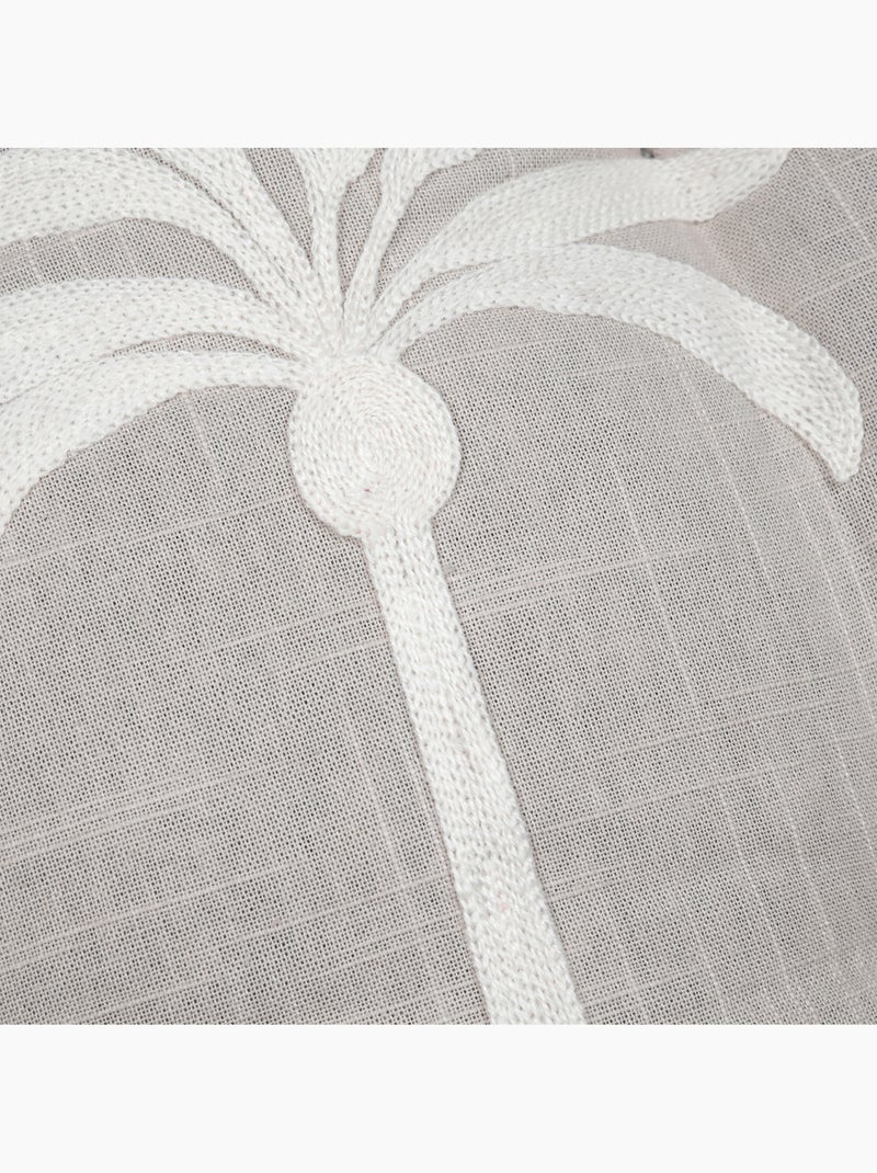 Galette de chaise brodée motif palmier Gris - Kiabi