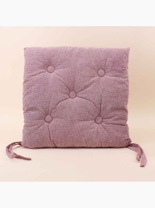 Galette de chaise capitonnée unie - Kiabi