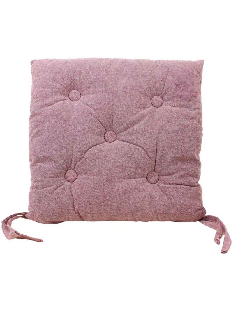 Galette de chaise capitonnée unie Bordeaux - Kiabi