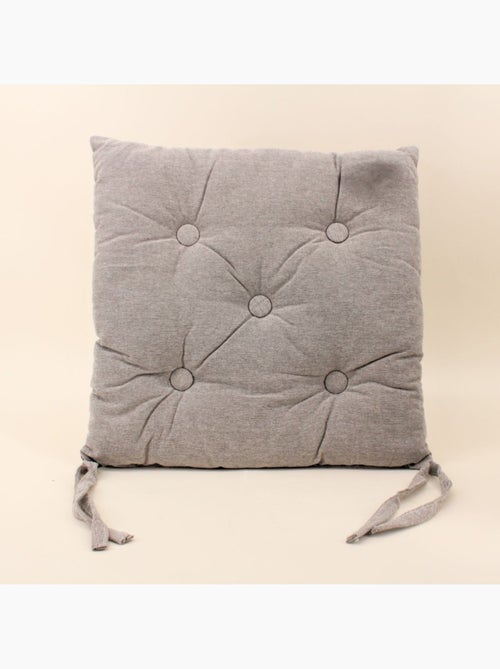 Galette de chaise capitonnée unie - Kiabi