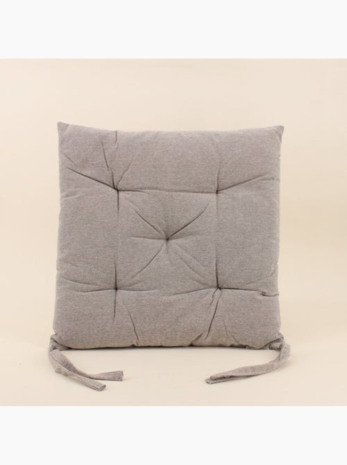 Galette de chaise capitonnée unie - Kiabi