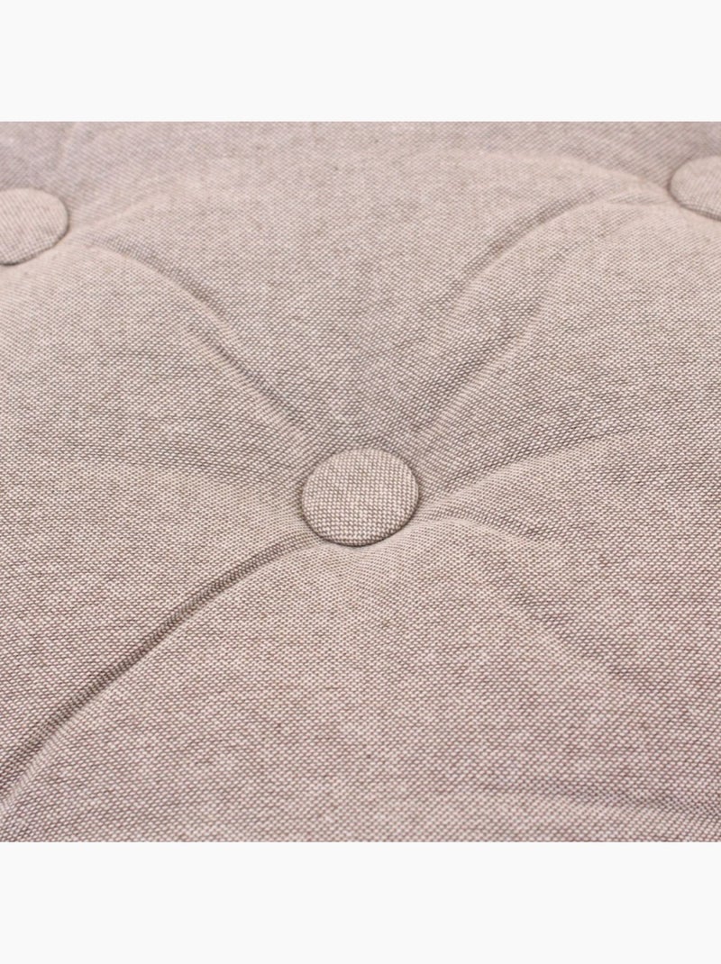 Galette de chaise capitonnée unie Taupe - Kiabi