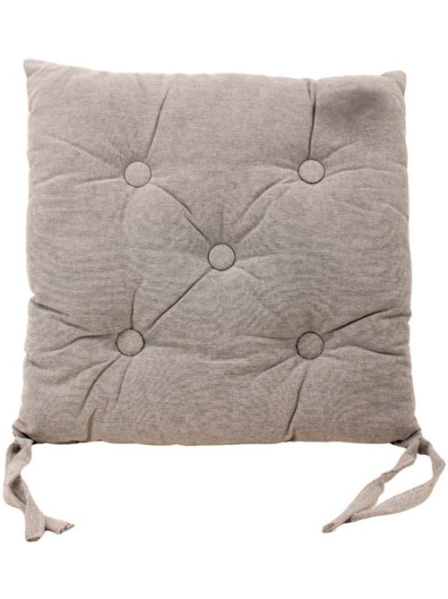 Galette de chaise capitonnée unie - Kiabi