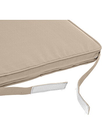 Galette de chaise carrée à scratch déhoussable KORAI