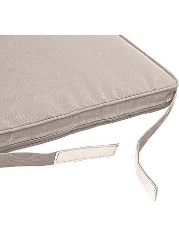 Galette de chaise carrée à scratch déhoussable KORAI