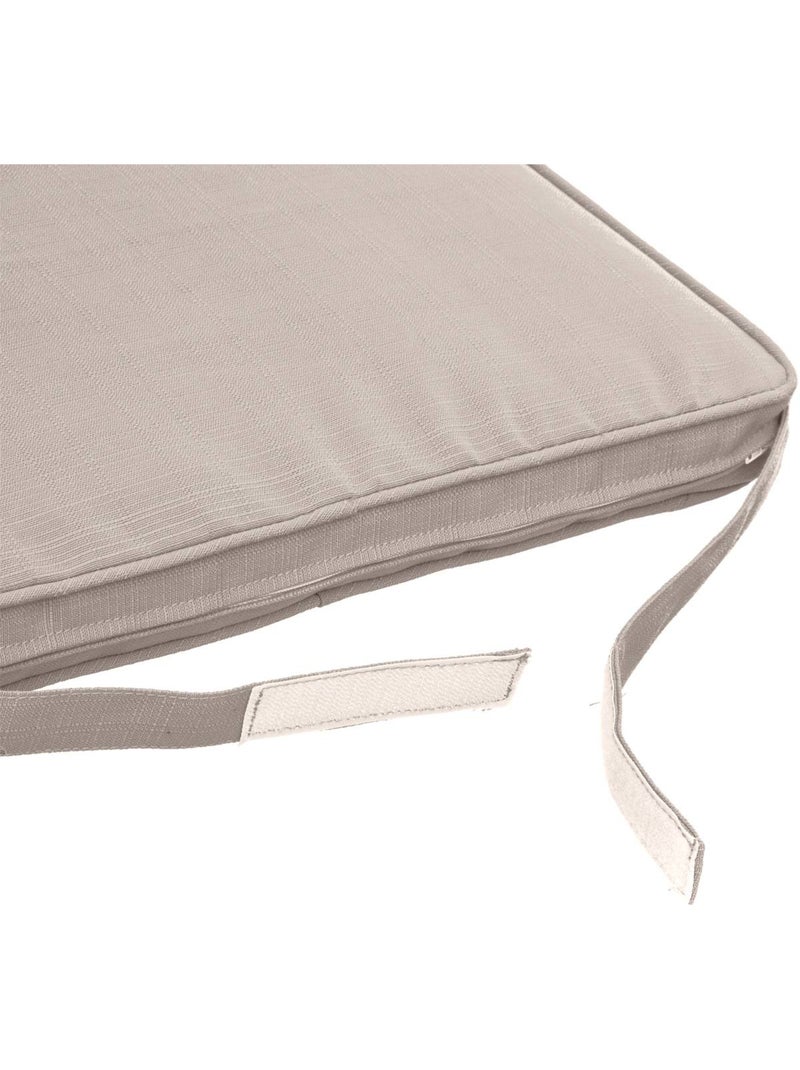 Galette de chaise carrée à scratch déhoussable KORAI Taupe - Kiabi