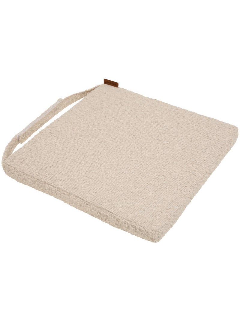Galette de chaise carrée à scratch déhoussable solfia Beige - Kiabi