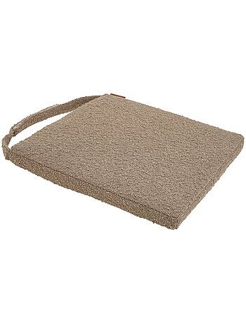 Galette de chaise carrée à scratch déhoussable solfia