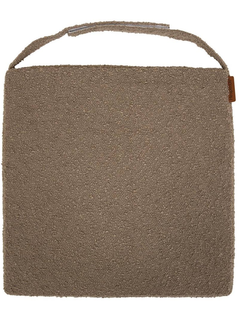 Galette de chaise carrée à scratch déhoussable solfia Marron - Kiabi