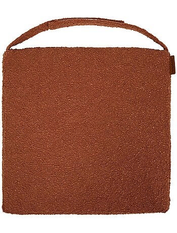 Galette de chaise carrée à scratch déhoussable solfia