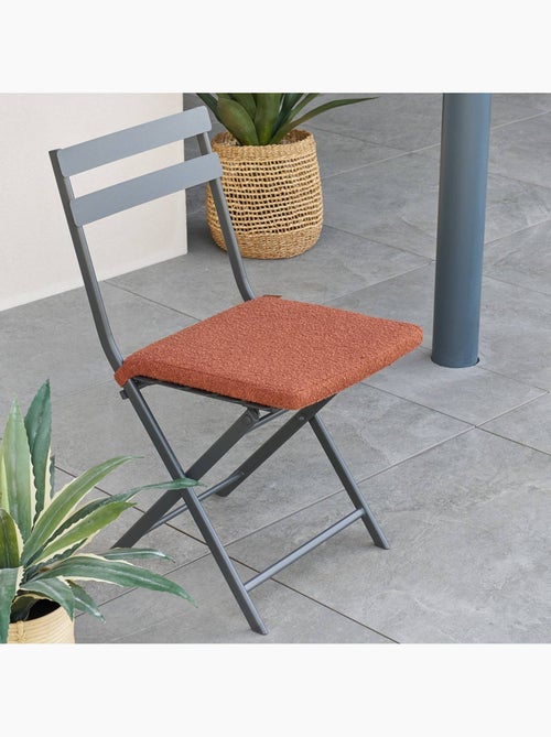 Galette de chaise carrée à scratch déhoussable solfia - Kiabi
