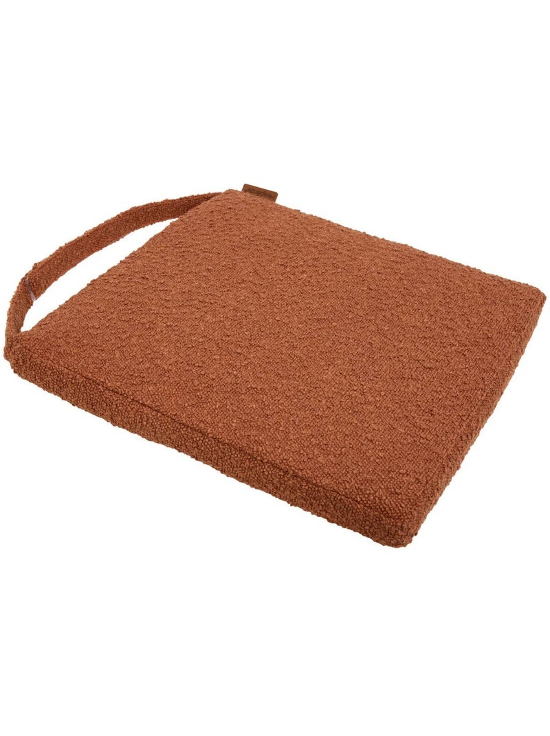 Galette de chaise carrée à scratch déhoussable solfia Terracotta - Kiabi