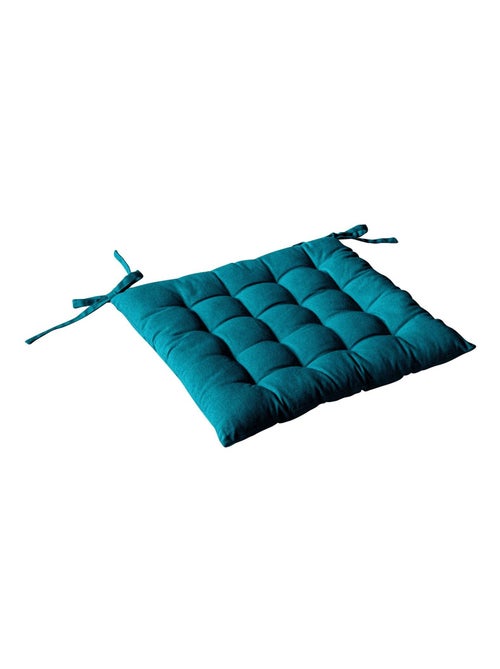 Galette de chaise carrée capitonnée en coton PANAMA - Kiabi