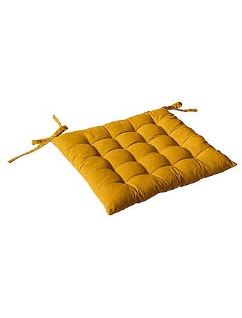 Galette de chaise carrée capitonnée en coton PANAMA