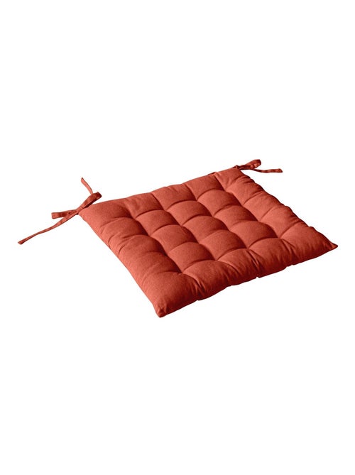 Galette de chaise carrée capitonnée en coton PANAMA - Kiabi