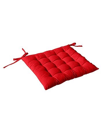 Galette de chaise carrée capitonnée en coton PANAMA