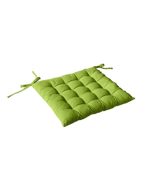 Galette de chaise carrée capitonnée en coton PANAMA - Kiabi