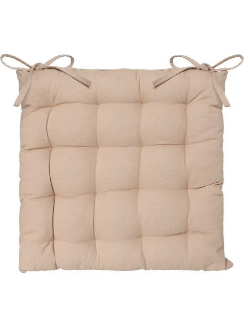 Galette de chaise carrée en coton ANJALI - Kiabi
