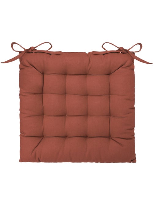Galette de chaise carrée en coton ANJALI - Kiabi
