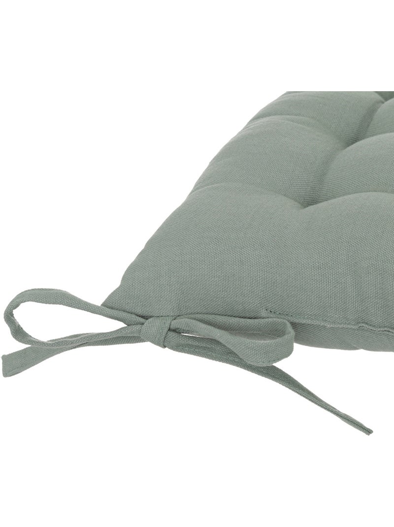 Galette de chaise carrée en coton ANJALI Vert clair - Kiabi