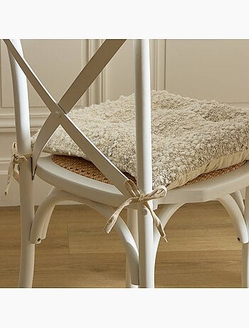 Galette de chaise carrée en coton BERYL