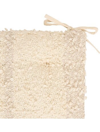Galette de chaise carrée en coton BERYL