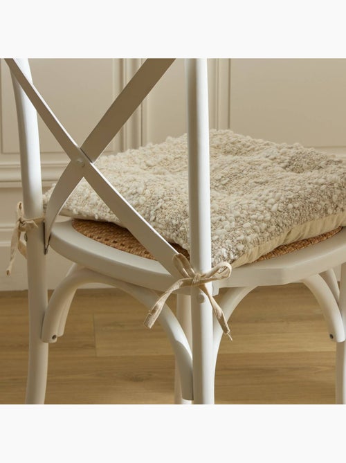 Galette de chaise carrée en coton BERYL - Kiabi