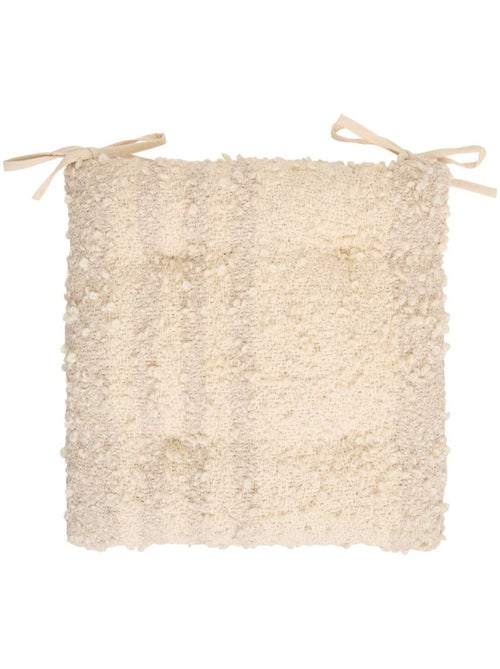 Galette de chaise carrée en coton BERYL - Kiabi