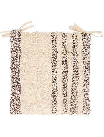 Galette de chaise carrée en coton beryl