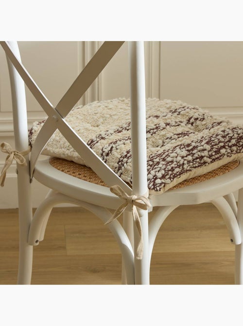 Galette de chaise carrée en coton BERYL - Kiabi
