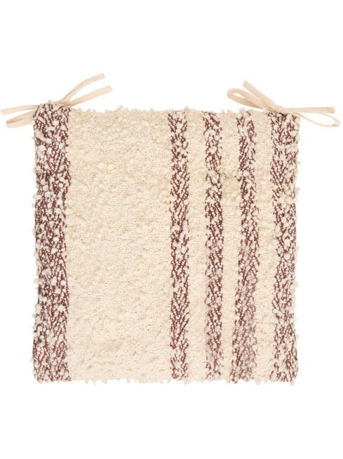 Galette de chaise carrée en coton BERYL - Kiabi
