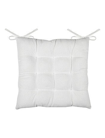 Galette de chaise carrée en velours côtelé