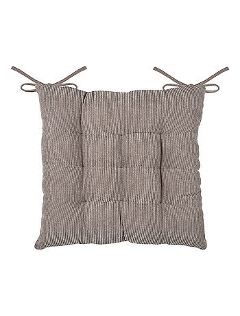 Galette de chaise carrée en velours côtelé