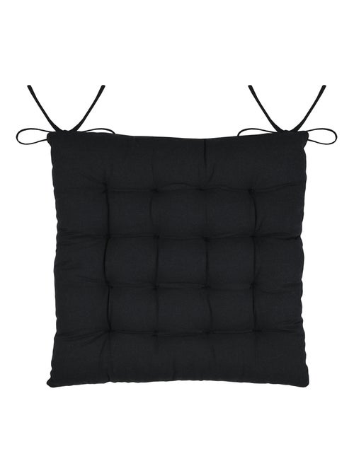 Galette de chaise carrée feuillage tropical en coton - Kiabi