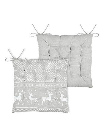 Galette de chaise cerf style montagne en coton
