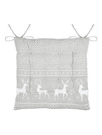 Galette de chaise cerf style montagne en coton