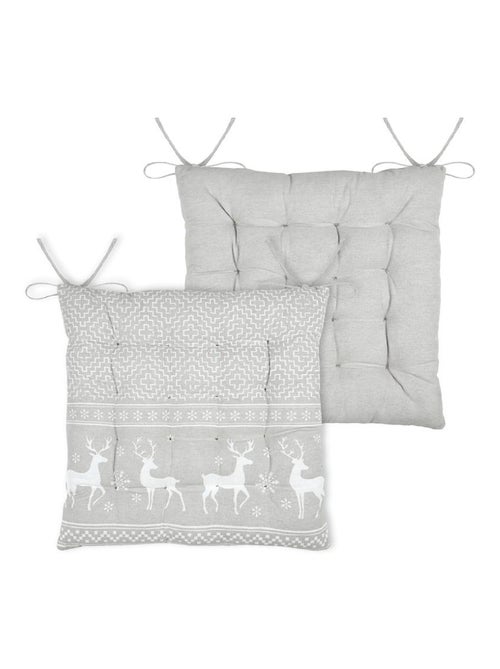 Galette de chaise cerf style montagne en coton - Kiabi