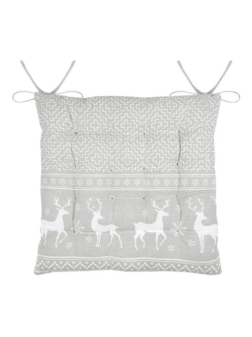 Galette de chaise cerf style montagne en coton - Kiabi