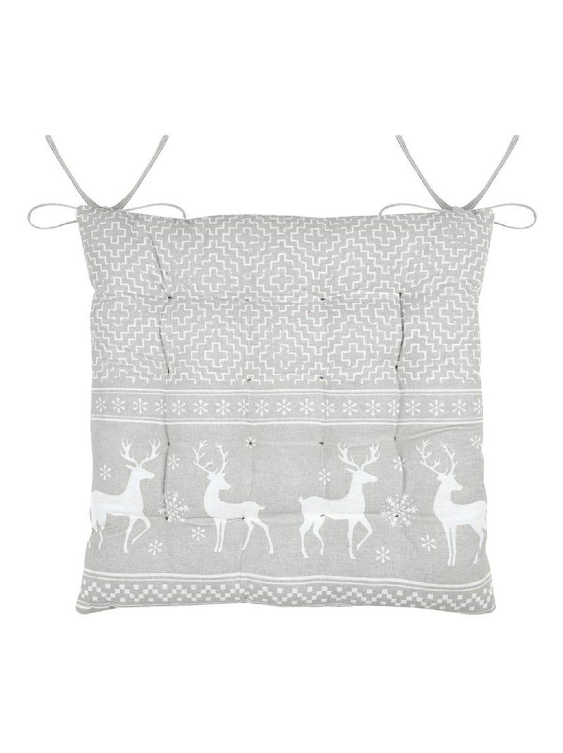 Galette de chaise cerf style montagne en coton Beige coquille - Kiabi