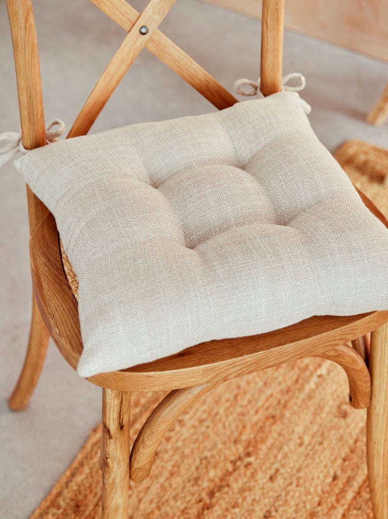 Galette de chaise CLEM Beige - Kiabi