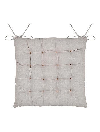 Galette de chaise coeurs esprit chalet en coton