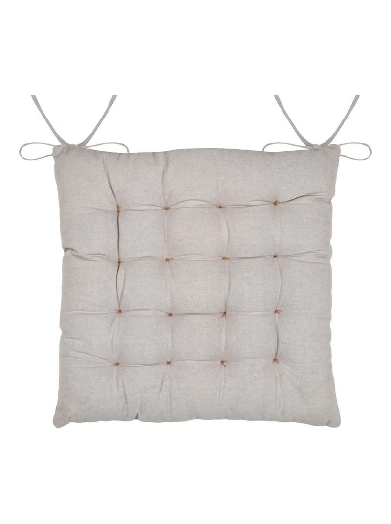 Galette de chaise coeurs esprit chalet en coton Taupe - Kiabi