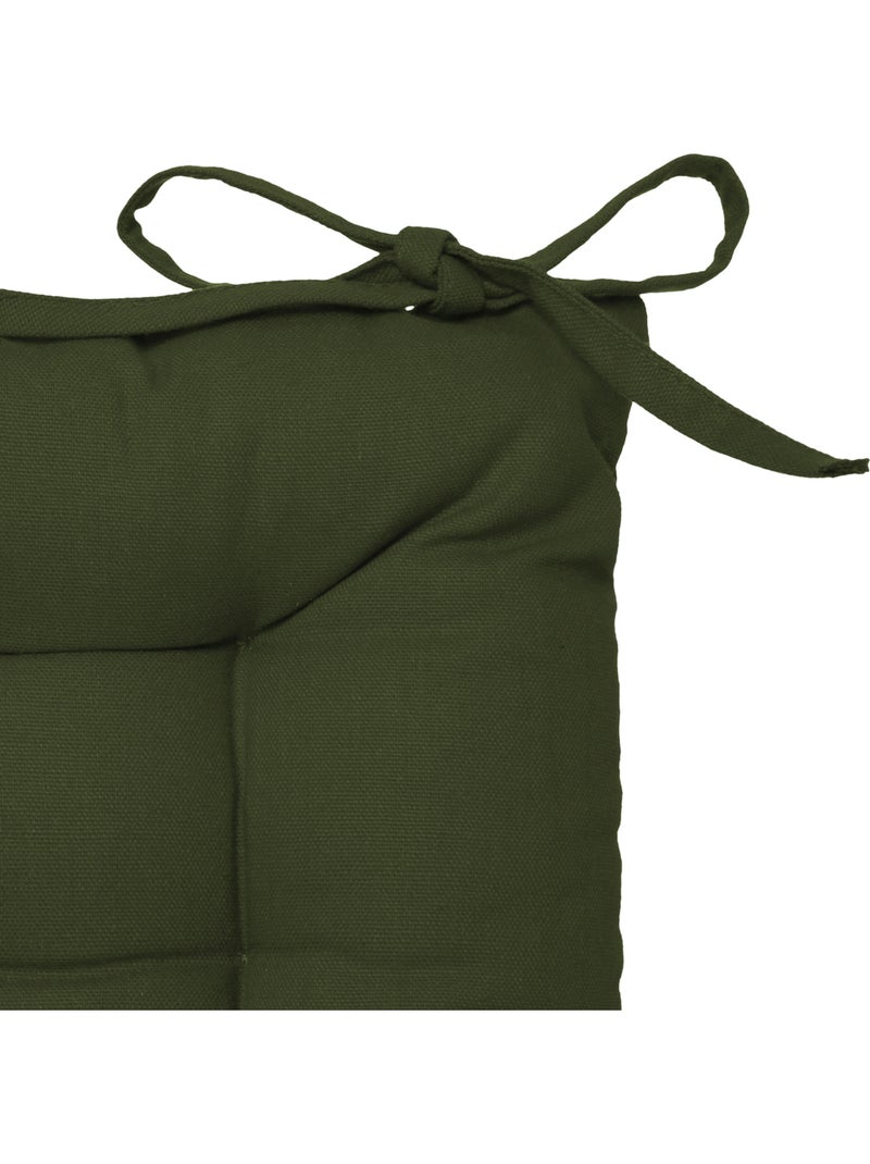 Galette de chaise coton ANJALI Kaki - Kiabi