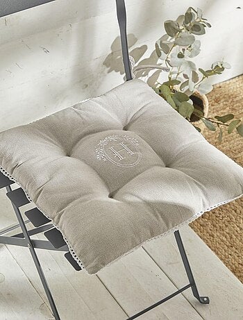 Galette de chaise coton uni CHARME